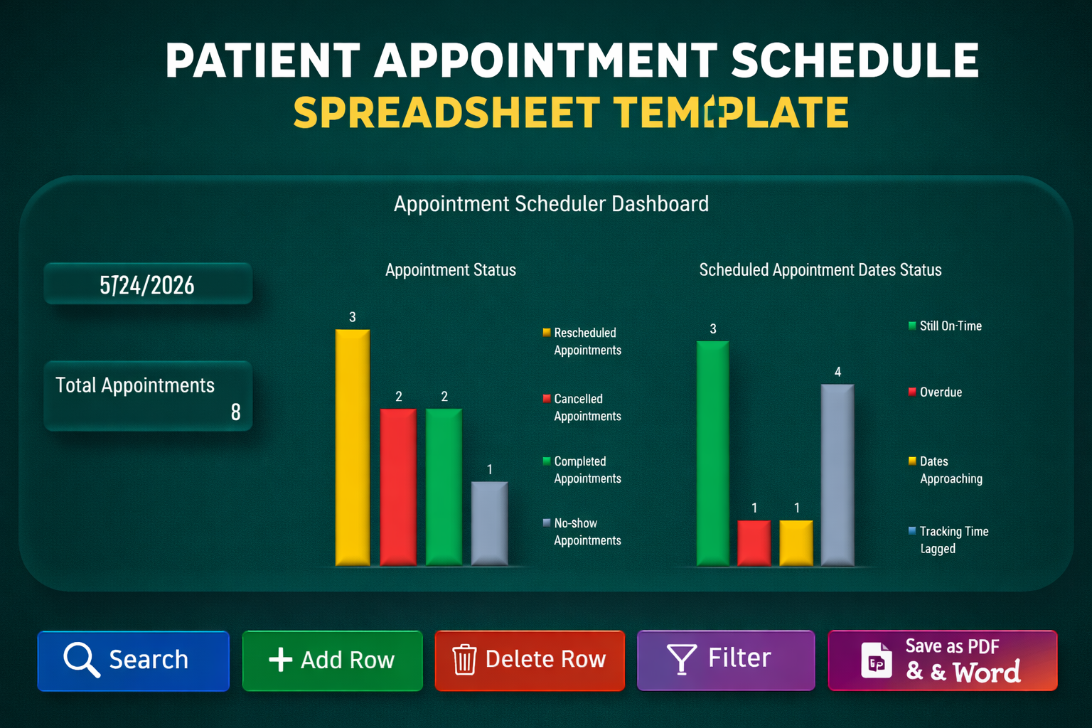 Patient Appointment Schedule Spreadsheet Template
