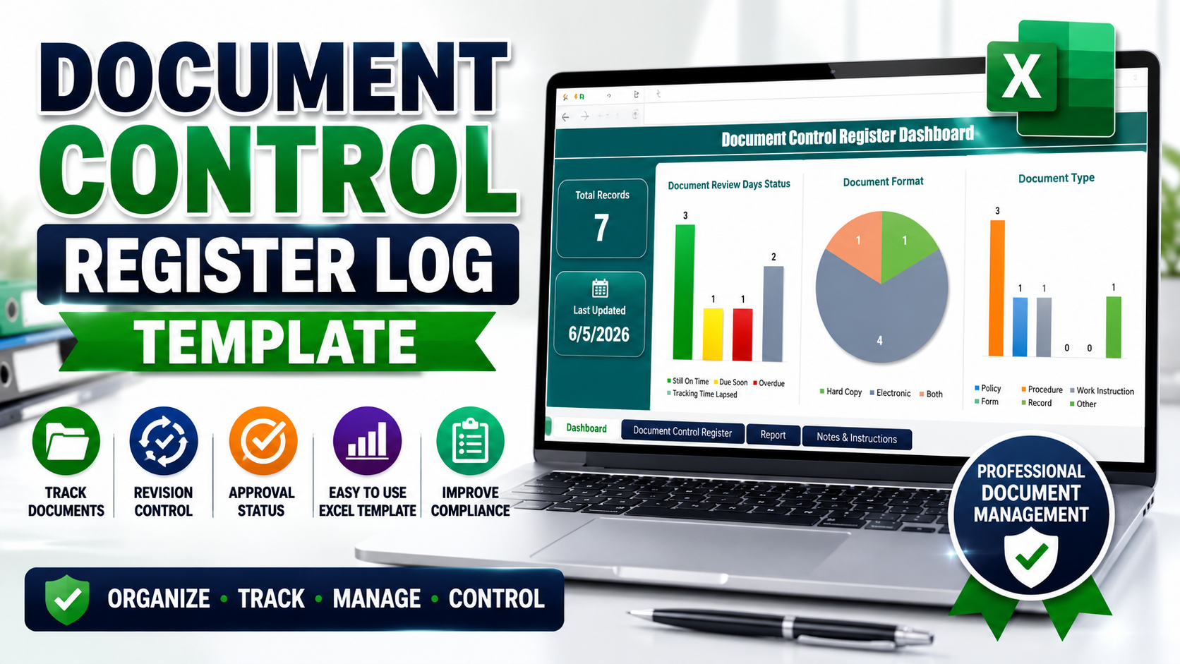 Document Control Register Template