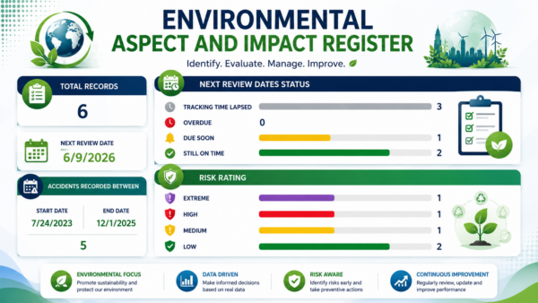 Environmental Aspects and Impacts - Excel Data Entry Sheets